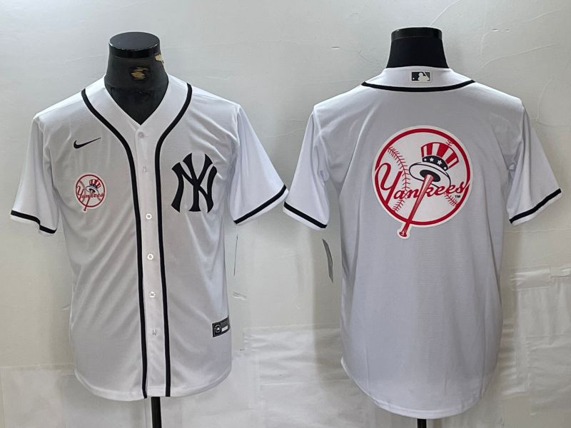 Men New York Yankees Blank White Third generation joint name Nike 2024 MLB Jersey style 6->new york yankees->MLB Jersey